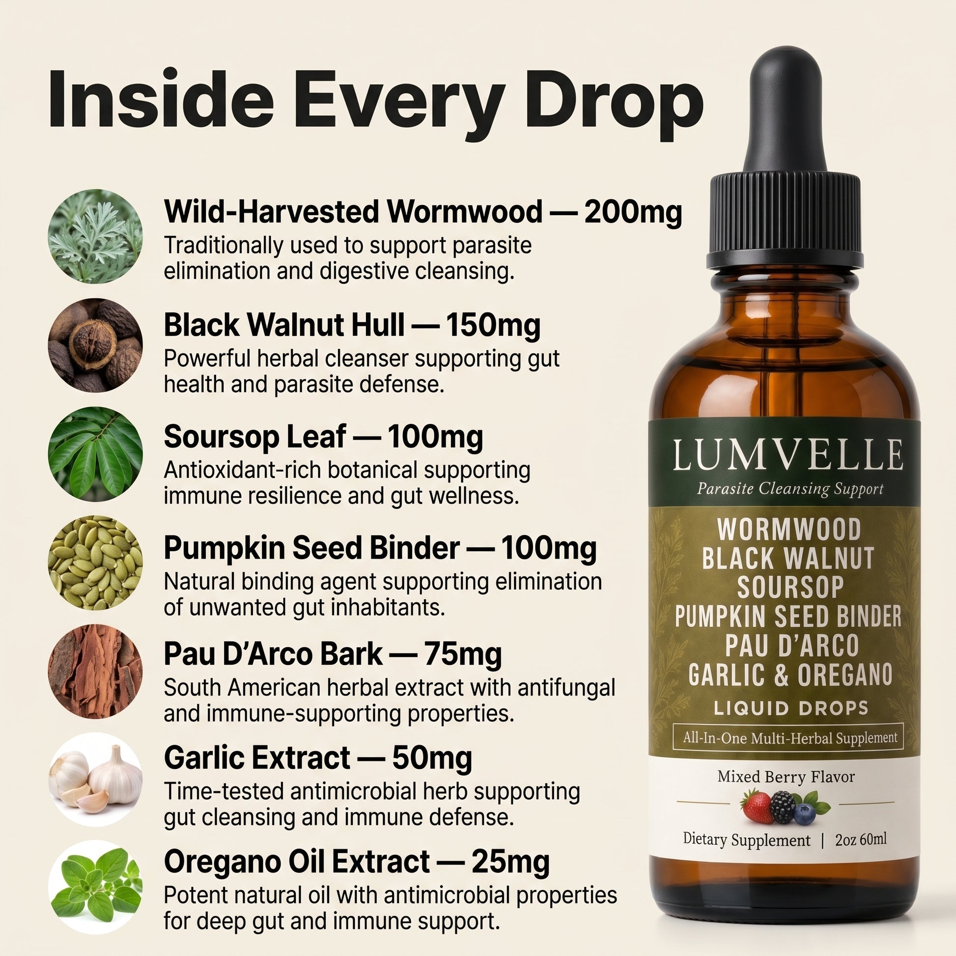 Wild-Harvested Wormwood Herbal Drops