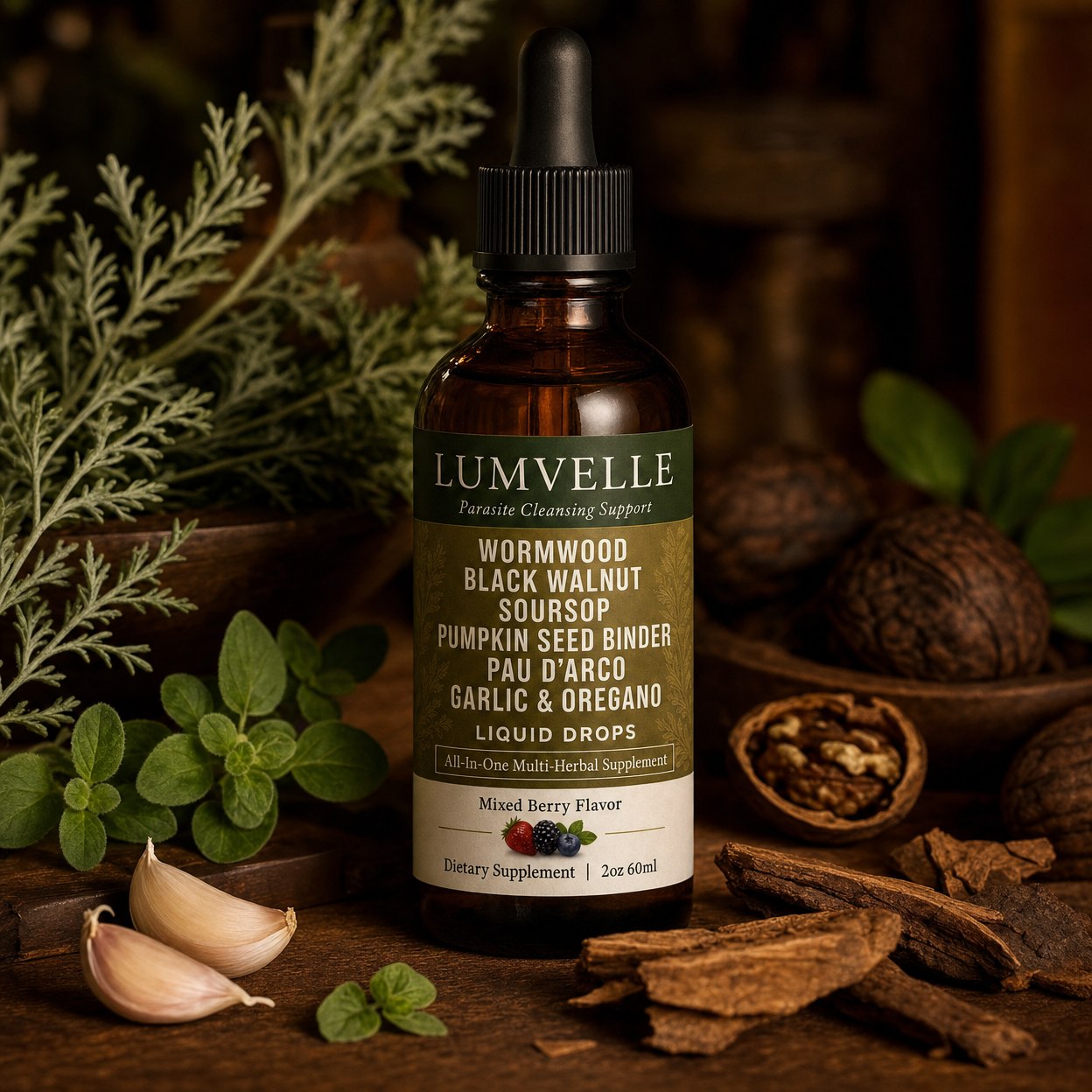 Wild-Harvested Wormwood Herbal Drops