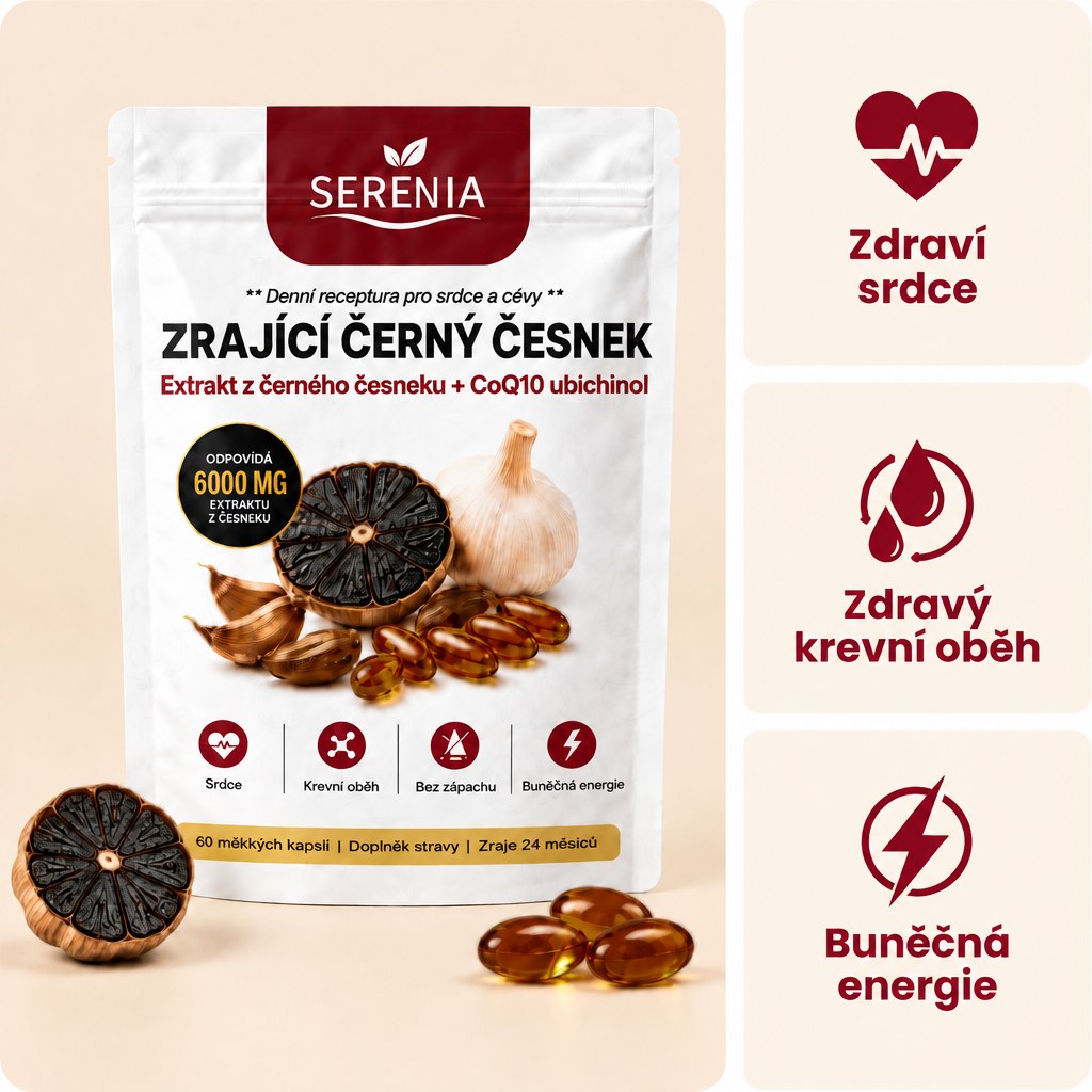 SERENIA Zrající černý česnek